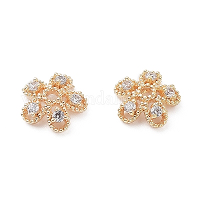 Латунь с прозрачными колпачками из кубического циркония KK-A183-83G-1