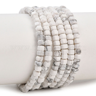 Природные Говлит бисер нитей&nbsp;G-G345-C01-2x4mm-1