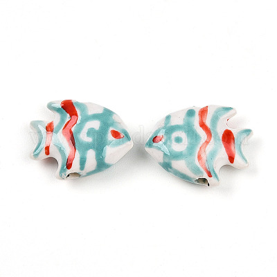 Фарфоровые бусины ручной работы&nbsp;PORC-N009-08B-1