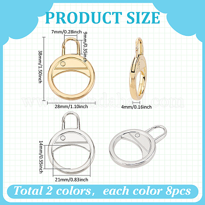 16 шт. двухцветный сплавной бегунок молнии&nbsp;FIND-PH0026-16-1
