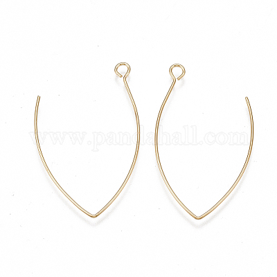 Латунные крючки для сережек&nbsp;LS-X-KK-T038-422G-1