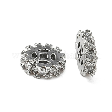 Латунные микро проложить кубического циркония бусы KK-S350-15P-1