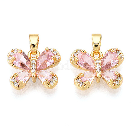 Латунные микро проложить кубического циркония подвески KK-N254-229G-1