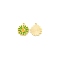 Zinc Alloy Pendants, With Emanel, Flower, Yellow Green, 17.5x16x1mm, Hole: 1.5mm