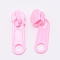 Plastic Zipper Slider, Garment Accessories, Oval, Pink, 3.6x1.1x1.1cm