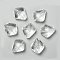 Transparent Acrylic Beads, Faceted Rhombus, Clear, 23mm long, 20mm wide, 10mm thick, hole: 2mm
