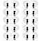 20Pcs Opaque Acrylic Pendants, Black Cat Sitting on the Crescent Moon Charms, for Jewelry Necklace Earring Making Crafts, White, 36x28mm, Hole: 1.3mm