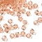 Transparent Glass Beads, Bicone, Faceted, PeachPuff, 4x3.5mm, Hole: 0.8mm, about 720pcs/bag