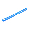 Kids Silicone Cord Bracelets, with Platinum Plated Iron Findings, Deep Sky Blue, 7-1/8 inch(18cm), 15x2.5mm, Hole: 6mm