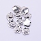 Retro Alloy Cabochons, Nail Art Decoration Accessories, Flower, Platinum, 7.3x7x1.4mm