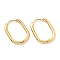 PVD Vacuum Plating 303 Stainless Steel Oval Hinged Hoop Earrings with 316 Stainless Steel Pins for Women, Golden, 22x17x2mm, Pin: 1mm