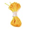 Polyester Embroidery Floss, Cross Stitch Threads, Gold, 3mm, 20m/bundle