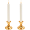Zinc Alloy Candle Holders, Bowknot, Golden, 44~70x66mm, Inner Diameter: 20x28mm