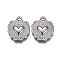 Non-Tarnish 304 Stainless Steel Textured Pendants, Heart with Pattern, Stainless Steel Color, 16x14x3mm, Hole: 1.6mm