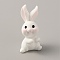Resin Display Decorations, Micro Landscape Garden Decoration Accessories, Rabbit Raising Hands, White, 22x23.5x44mm