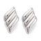 Non-Tarnish 304 Stainless Steel Earring, Rhombus, Stainless Steel Color, 27x16mm