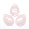 Natural Rose Quartz Cabochons, Drop, 34~35x24~25x6.5~7mm