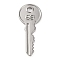 Rack Plating Alloy Pendants, Cadmium Free & Nickel Free & Lead Free, Key, Platinum, 56x23x3.5mm, Hole: 5mm