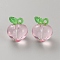 Acrylic 3D Fruit Pendants, Fruit Charms, Peach, 17x14.5x13mm, Hole: 1.8mm