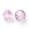 Transparent Acrylic Beads, Bicone, Pink, 10x10mm, Hole: 2.5mm