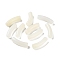 Resin Beads, Curved Tube, Snow, 31.5x7.5mm, Hole: 1.8mm