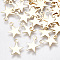 Iron Charms, Nickel Free, Star, Light Gold, 10x8x0.5mm, Hole: 1mm