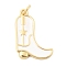 Brass Pendants, Boot/Shoes Charms, with Enamel, Fish Charm, Lead Free & Cadmium Free, Long-Lasting Plated, Rack Plating, Real 18K Gold Plated, White, 22x15.5x2mm, Jump Ring: 5x1mm, Inner Diameter: 3mm
