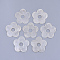 Capiz Shell Pendants, Flower, WhiteSmoke, 46x46x1.5mm, Hole: 1.2mm