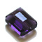 Imitation Austrian Crystal Beads, Grade AAA, K9 Glass, Faceted, Rectangle, Indigo, 6x8x4mm, Hole: 0.7~0.9mm