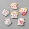 Opaque Resin Decoden Cabochons, DIY Accessories, Sheep Mixed Shapes, WhiteSmoke, 19~22x18~22.5x7~8.5mm