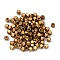 Brass Spacer Beads, Faceted, Polygon, Golden, 4x4x4mm, Hole: 2mm