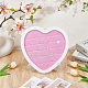 Табличка с надписью в форме сердца из дерева&nbsp;AJEW-WH0348-923-4