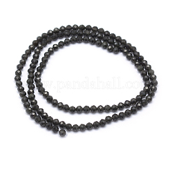 Натуральная обсидиановая бусина&nbsp;G-E411-33-4mm