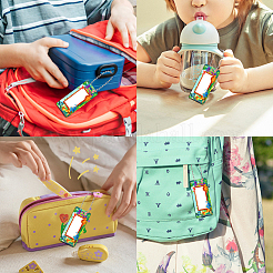 Прямоугольные украшения из ПВХ&nbsp;HJEW-WH0080-002