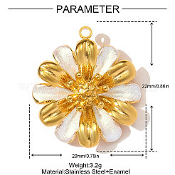 Подвески из нержавеющей стали 304 с эмалью&nbsp;STAS-OY002-79G