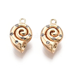 Латунные микропаве прозрачные подвески с фианитом&nbsp;KK-G436-25G