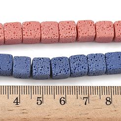 Нити бусин из искусственного камня лавы ручной работы&nbsp;PORC-P032-01C-M