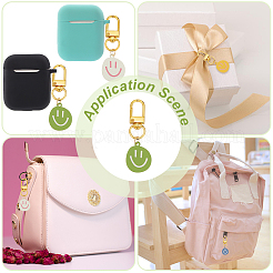 20 шт. подвеска в виде улыбающегося лица из сплава&nbsp;HJEW-HY00152