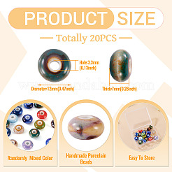 20шт фарфоровые бусины ручной работы&nbsp;PORC-TA0001-31