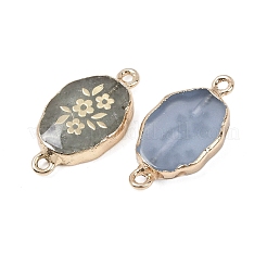 Овальные звенья-подвески с опалитом&nbsp;KK-F921-12G