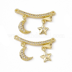 Подвески из латуни с микропаве из кубического циркония 2 петля&nbsp;KK-E068-VC032