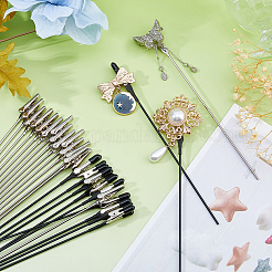 60 шт. 2 цвета железные зажимы-крокодилы&nbsp;AJEW-FH0006-19