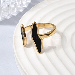 Волнистые кольца-манжеты из нержавеющей стали 304 для женщин&nbsp;RJEW-A091-19G