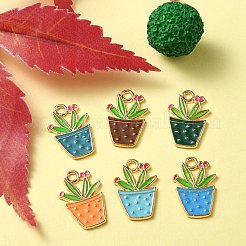 6шт 6 цвета сплава эмалевые подвески&nbsp;ENAM-YW0002-47