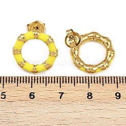 Серьги-гвоздики из нержавеющей стали 304 с эмалью&nbsp;EJEW-K268-16G