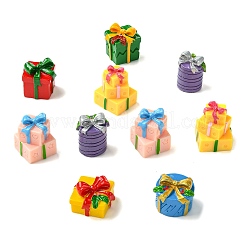 21 шт. 7 стиля рождественских украшений из смолы для подарочной коробки&nbsp;AJEW-CJ0001-81