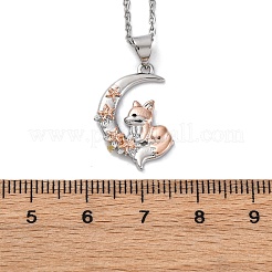 Латунная подвеска в виде лунной лисы&nbsp;LS-NJEW-C067-02P