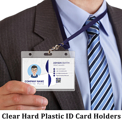 Прямоугольная пластиковая крышка держателя удостоверения личности&nbsp;AJEW-WH0556-03B