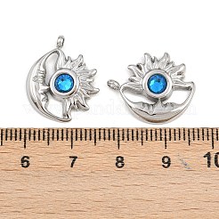 Подвески из нержавеющей стали 304 со стразами&nbsp;STAS-Z166-24P-09