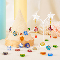 20шт прозрачные бусины лэмпворк ручной работы&nbsp;LAMP-TA0001-36